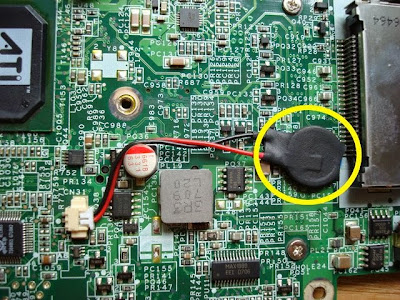 Baterai CMOS di mohterboard laptop Acer