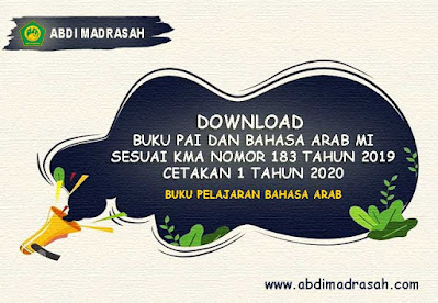 Download Buku Pelajaran Bahasa Arab MI Cetakan 1 Tahun 2020