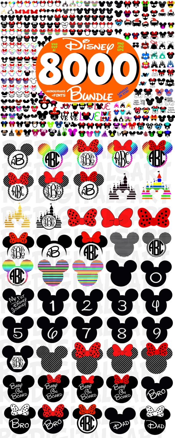 8000 Diseños Disney Editables