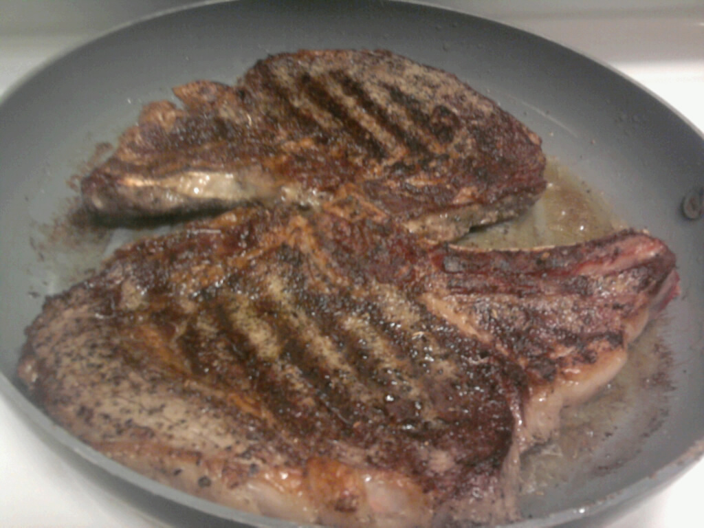 Edible Love Bone in Ribeye Steaks with Dry Rub