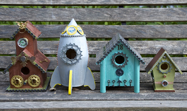 Steampunk Birdhouses