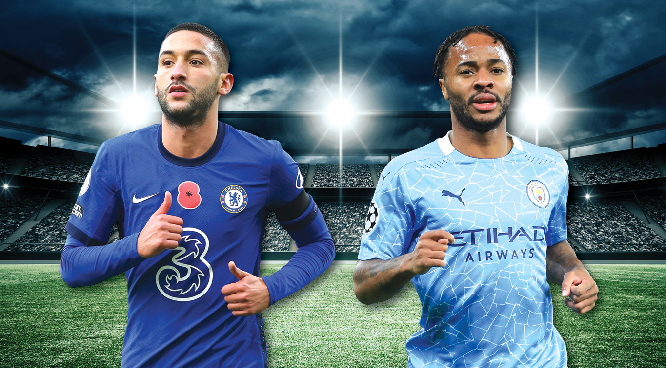 Hakim Ziyech and Raheem Sterling will aim to get their clubs back in contention for the league title Hakim Ziyech and Raheem Sterling will aim to get their clubs back in contention for the league title