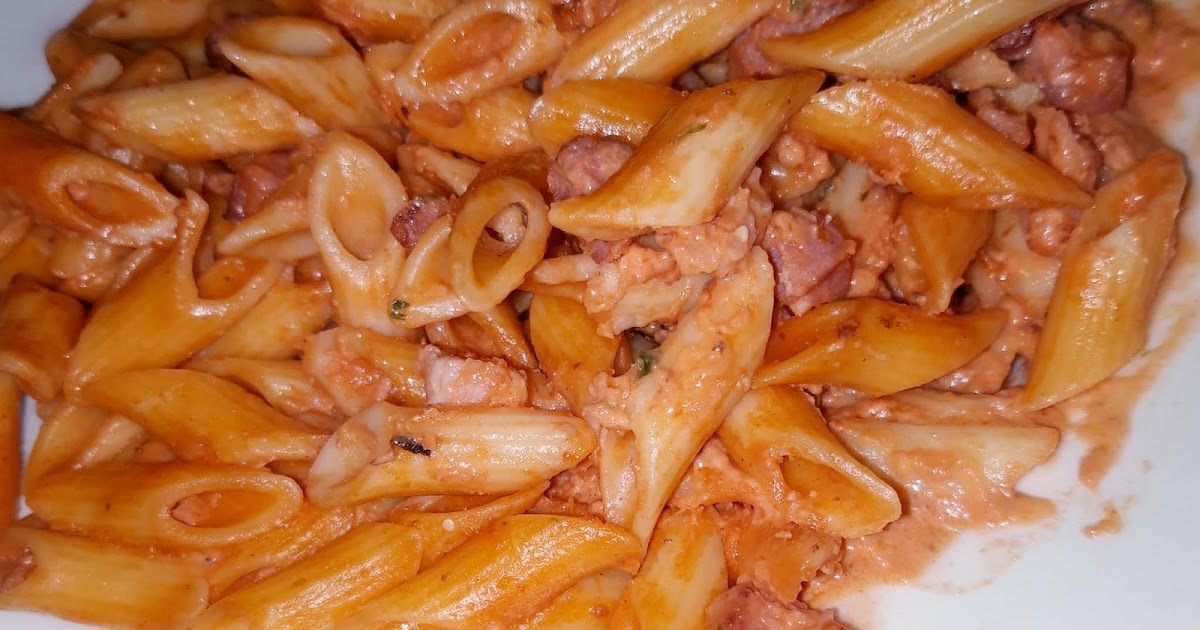 il ricettario di Miri Penne con pancetta affumicata e salsa rosa