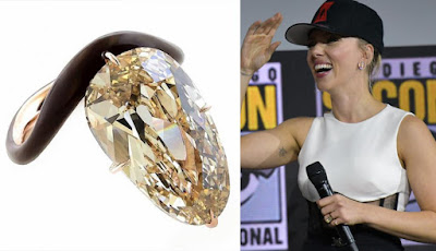 Presume Scarlett Johansson su anillo de compromiso