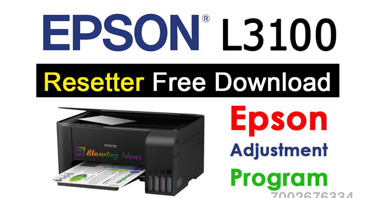 Epson Printer Service Required Solution EPSON L3100 resetter