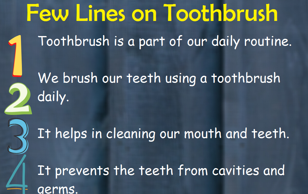 Toothbrush sentence for class 2 picture