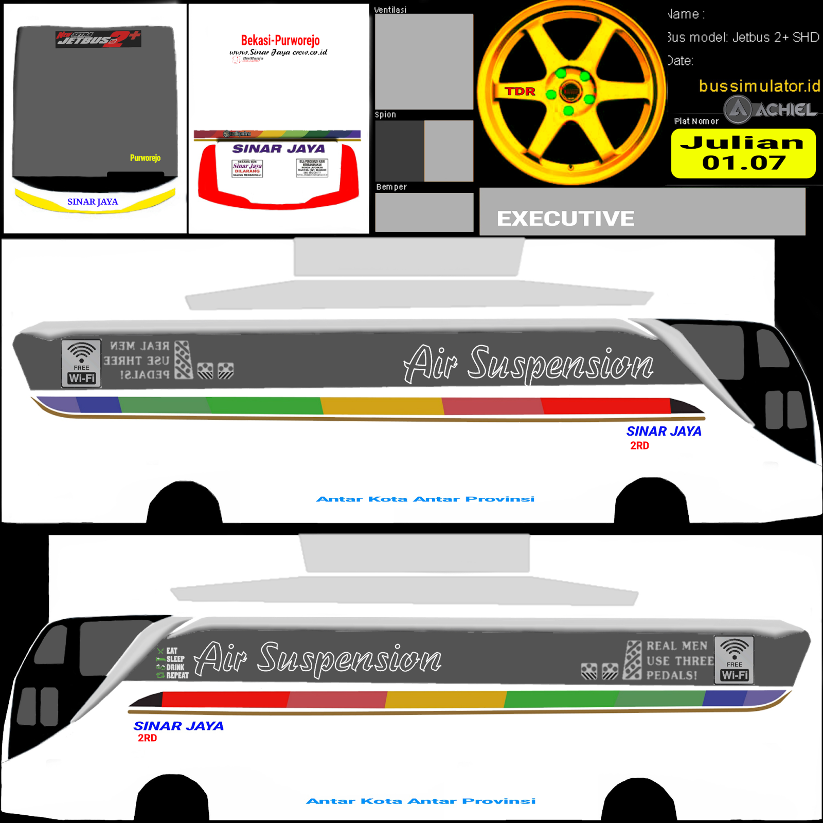 Livery Bus Simulator Indonesia Shd Sinar Jaya | infotiket.com