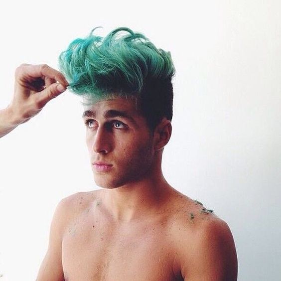 cores de cabelo masculino verde colorido (7)