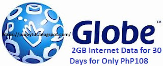  Globe 2GB Internet Data for 30 Days for Only PhP108 