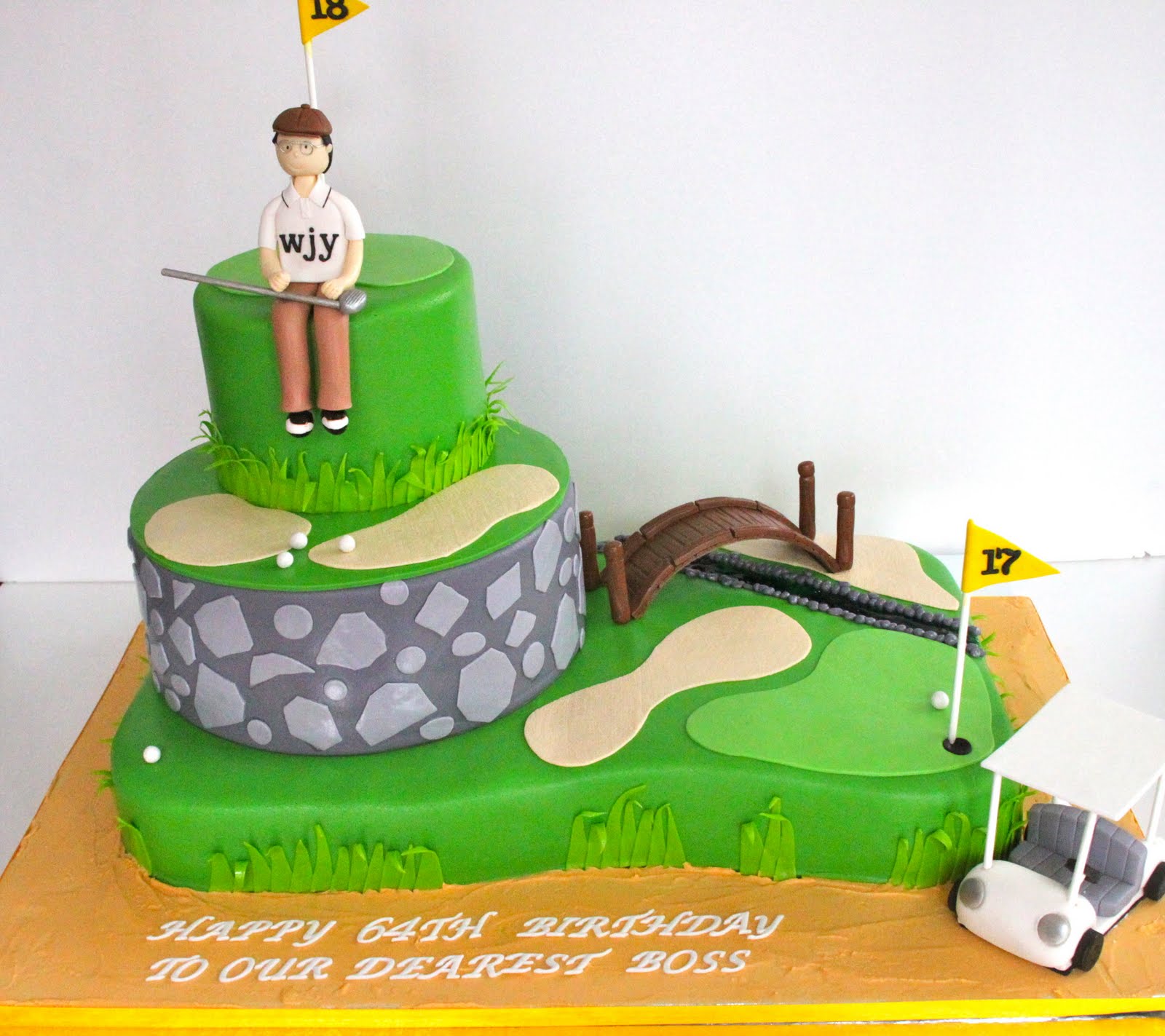 Celebrate with Cake!: Golf Themed 3 tier Cake