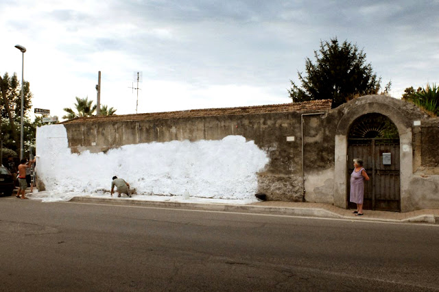 Street Art Mural By MP5 In Terracina - Progress 1