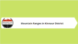Mountain Ranges in Kinnaur District 