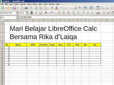 tampilan LibreOffice Calc