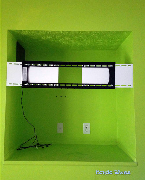 How to Mount a Tv Over a Cubby Hole  