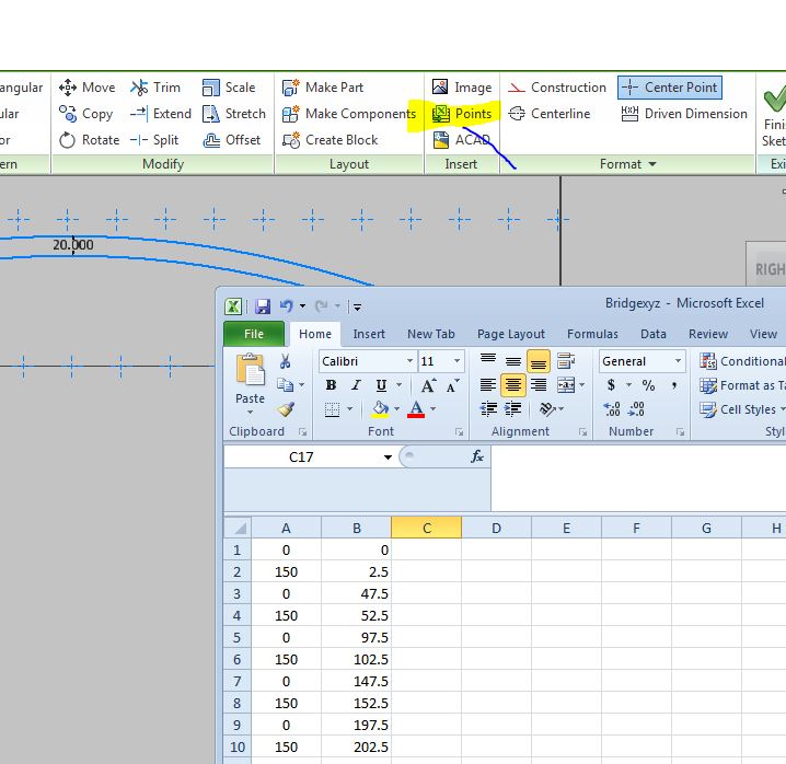 ENGR 1304: Arch Bridges, Drawing with Equations, drawing with excel ...