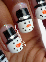 snowman nails nail christmas frosty winter diys really definitely creating liked manicures
