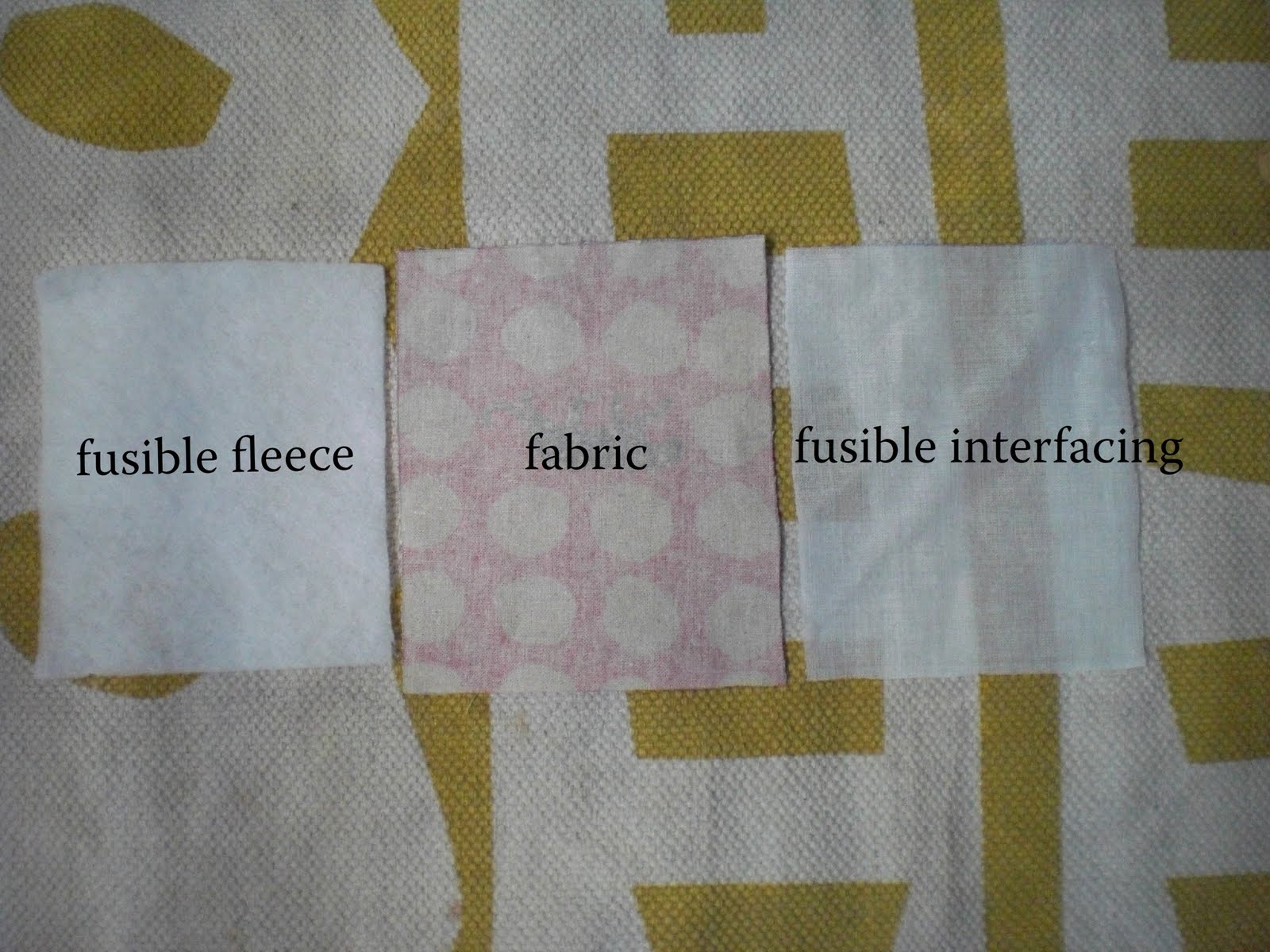 Tutorial using fusible fleece