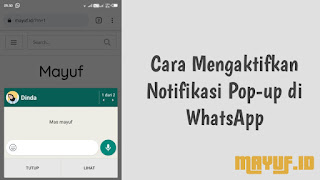 Cara Mengaktifkan Notifikasi Pop-Up di WhatsApp