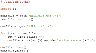 NSRL Python Code