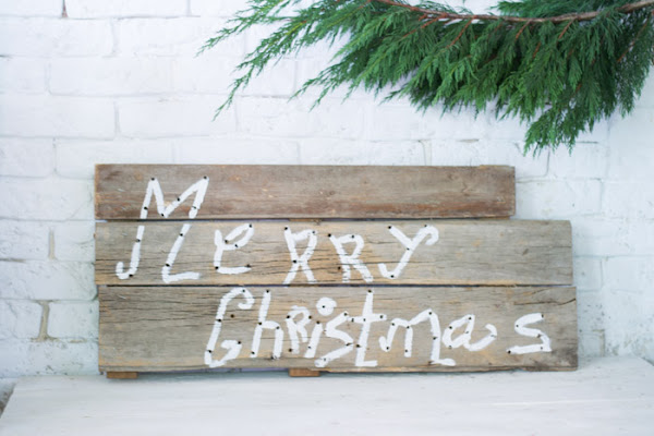Cartel Madera Merry Christmas DIY con Gocco