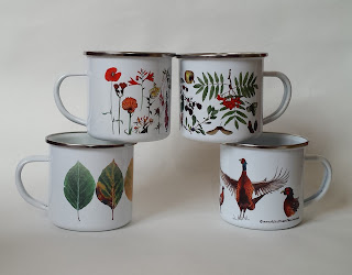 Alice Draws The Line Enamel Mugs Alice Draws The Line Enamel Mugs