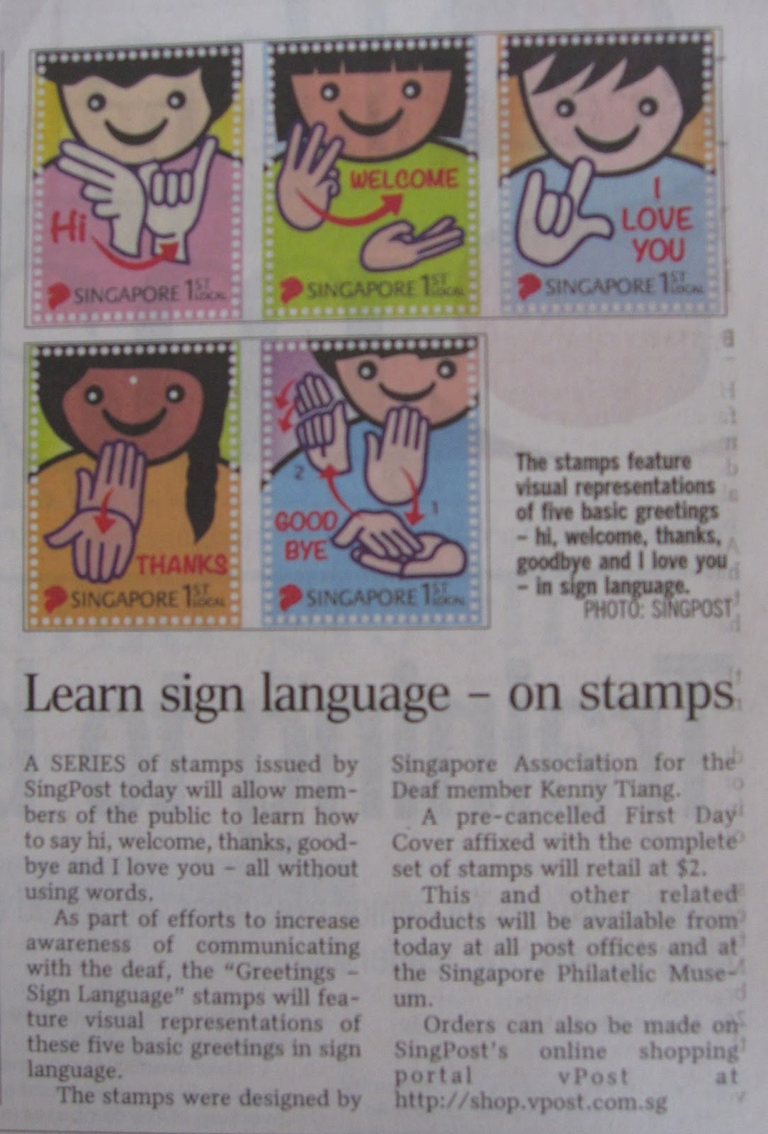 We can't understand each other: Use stamps to learn sign language