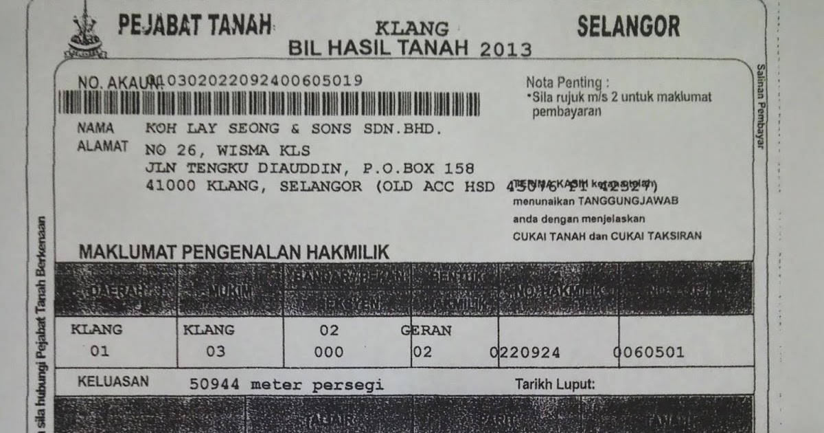 Cukai Pintu Selangor 2018 Kadar Cukai Tanah Di Selangor Umpama A  Hot