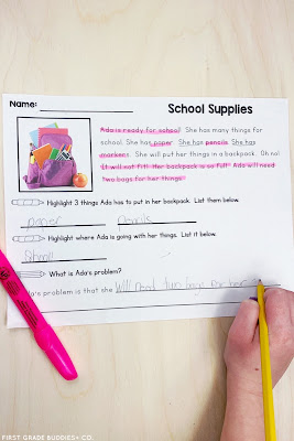 Text Evidence in the Primary Grades | First Grade Buddies