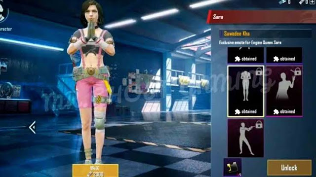 PUBG MOBILE’s newest character Sara