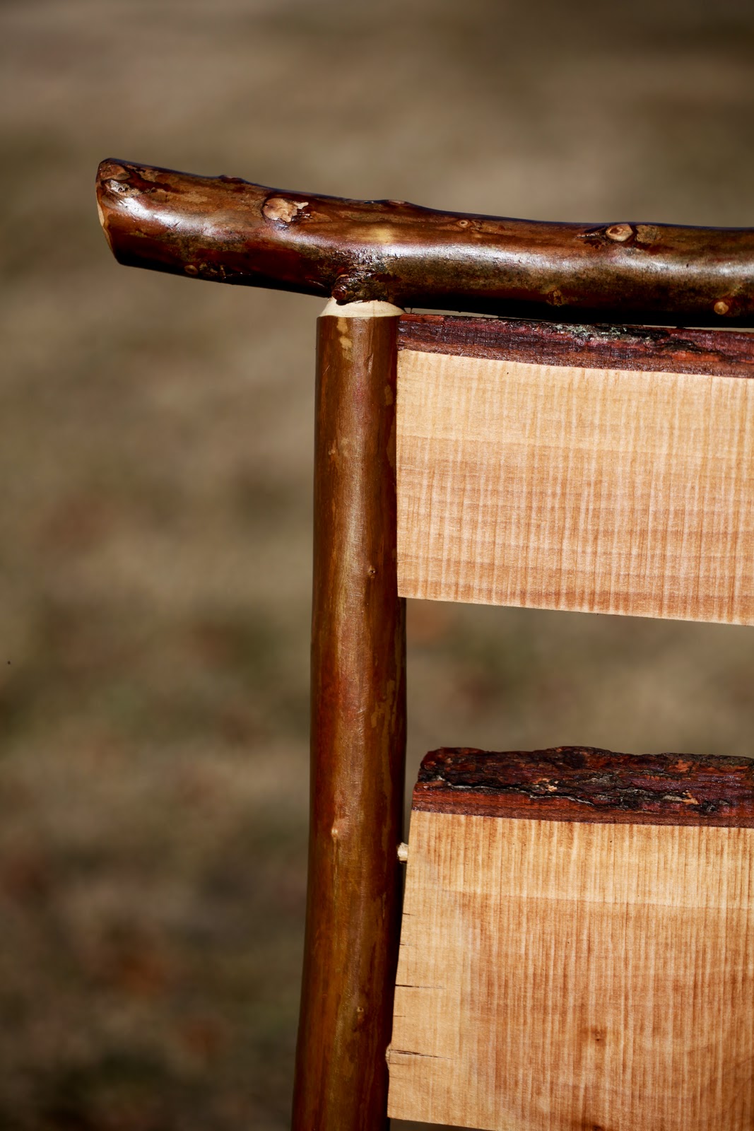 Blue Mountain Woodworks Crepe Myrtle Plank Bench & Side Table