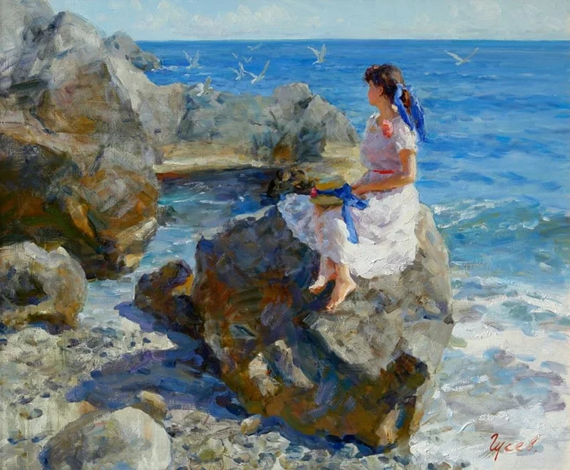 Vladimir Gusev 1957 | Russian Plein-air Figurative painter