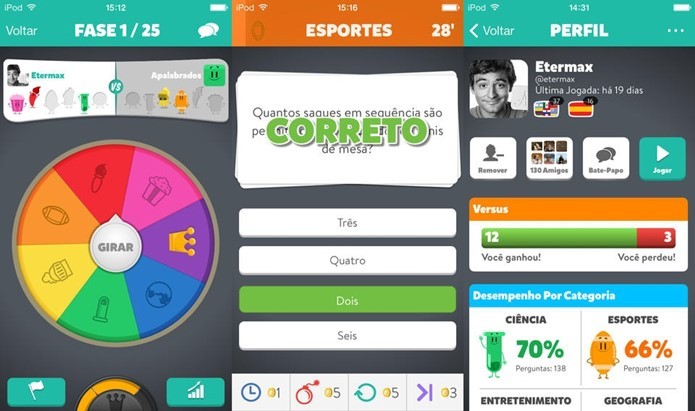 App Perguntados leva desafio de perguntas e respostas para