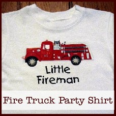 fire truck birthday shirt