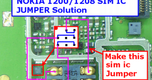 nokia 1200 1208 1650 sim ic solution