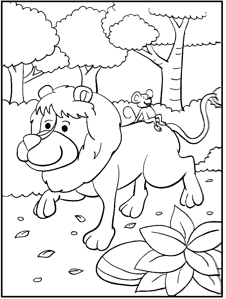 Fábula: O Leão e o Ratinho - Desenho livre - Atividade Educativa