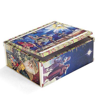 Holiday Craft: Decoupage Card Boxes