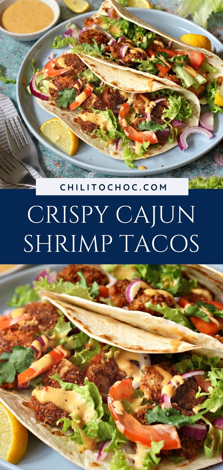 Crispy Cajun Shrimp Tacos | Chili to Choc