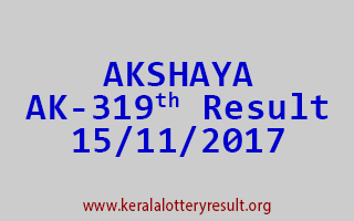 AKSHAYA Lottery AK 319 Results 15-11-2017
