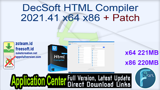 DecSoft HTML Compiler 2021.41 x64 x86 + Patch_ ZcTeam.id