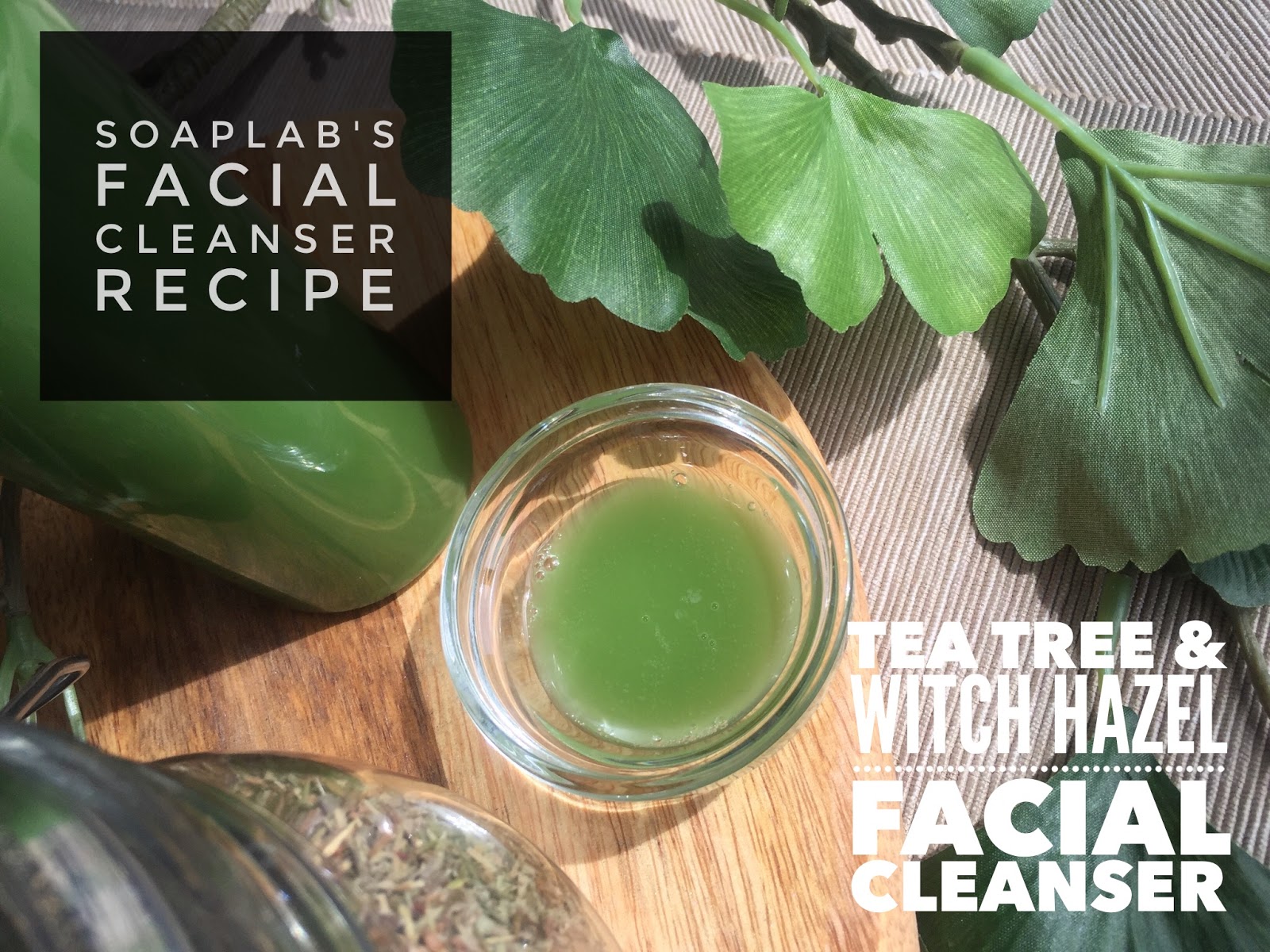 SoapLab Malaysia How To Make Tea Tree & Witch Hazel Facial Cleanser