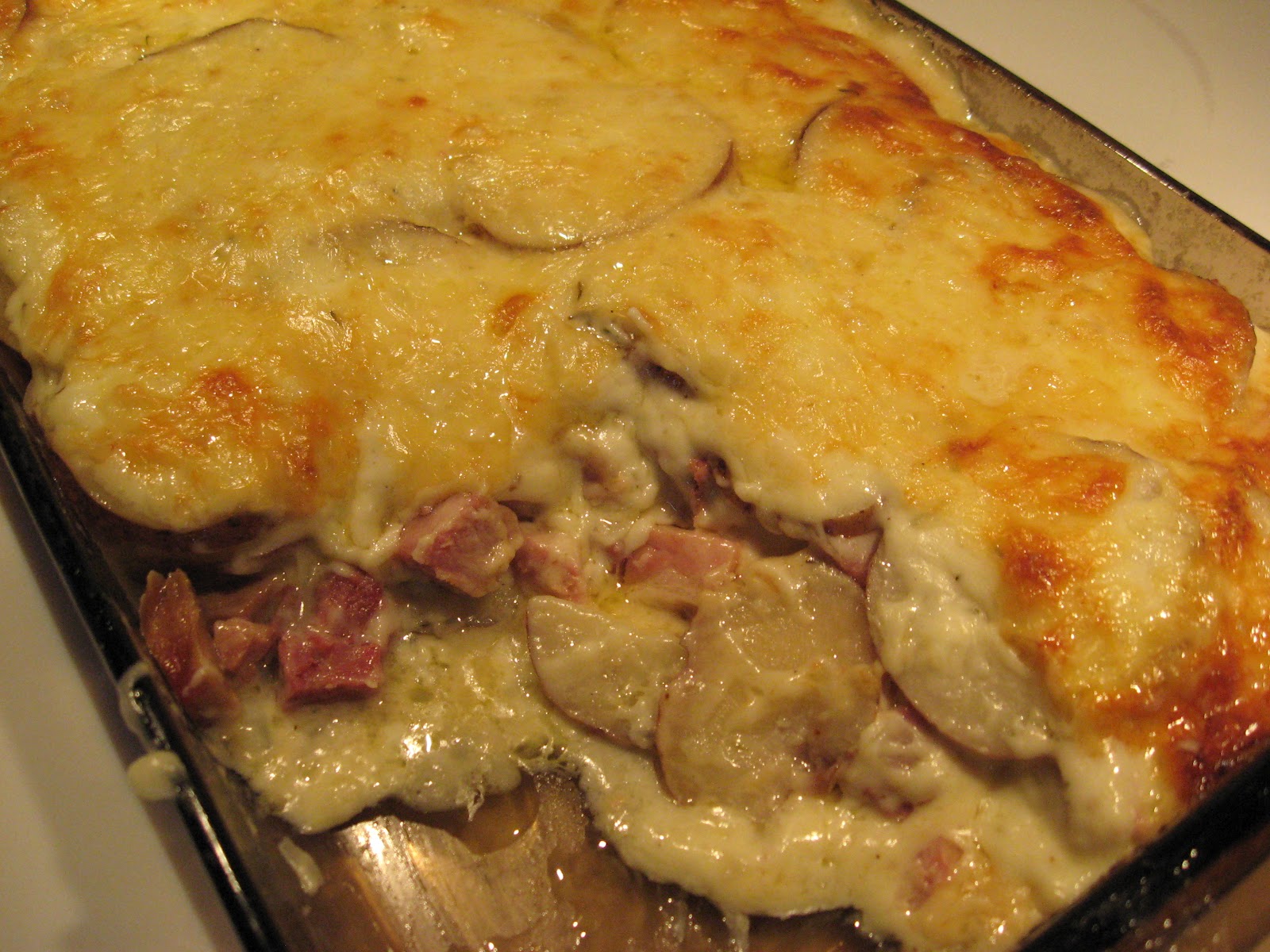 Recettes de Flipp: Gratin de pommes de terre au jambon