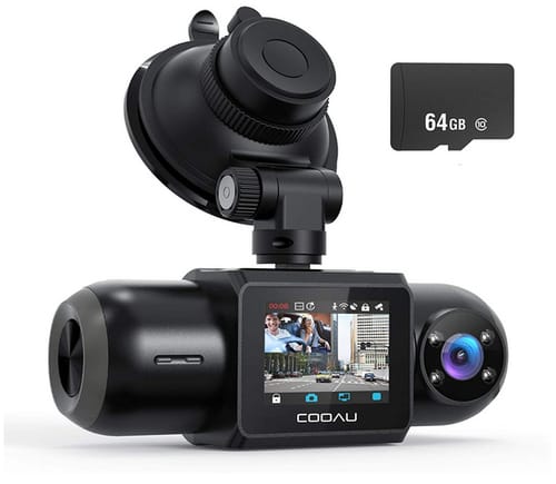 COOAU D30 1080P FHD Built-in GPS Wi-Fi dual dash cam