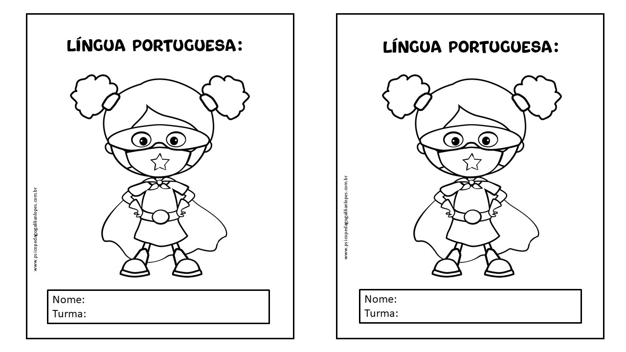 Capa para caderno - crianças com máscaras