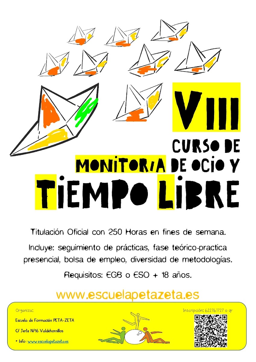 VIII Curso Oficial de Monitor/a de Ocio y  Tiempo Libre