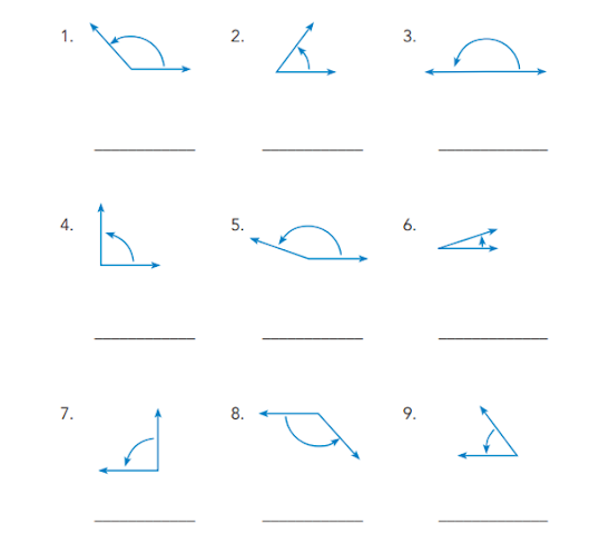 3850 Certificate in Mathematics: Types of Angles Worksheet