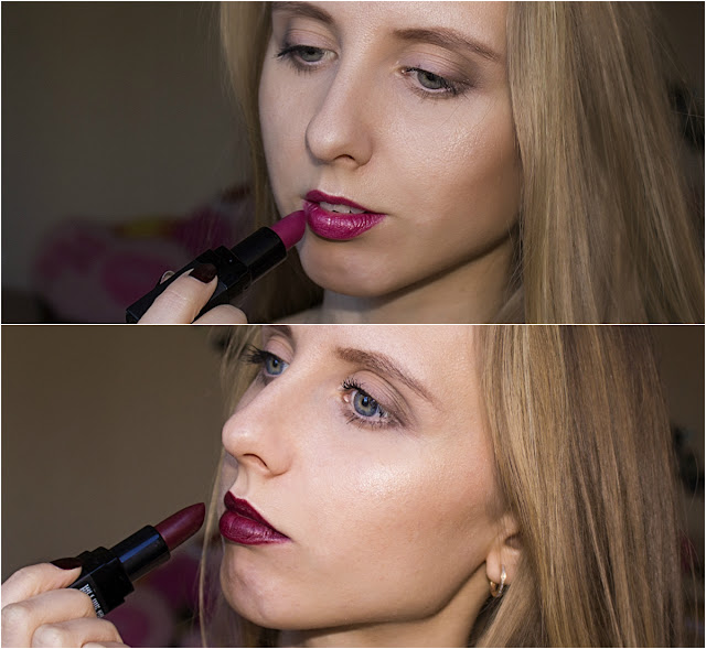 DIVAGE помада для губ Velvet Infinite Colour в двух оттенках 12 (сверху) и 13 (снизу)