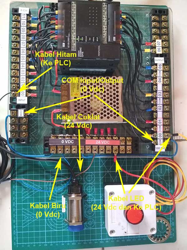 Menghubungkan Sensor Proximity Induktif Autonics Ke PLC - ditempel