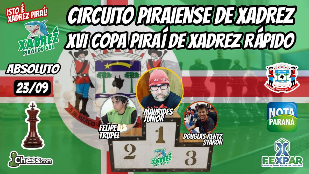 II Copa Campo Mourão de Xadrez Rápido - FEXPAR - Federação de Xadrez do  Paraná