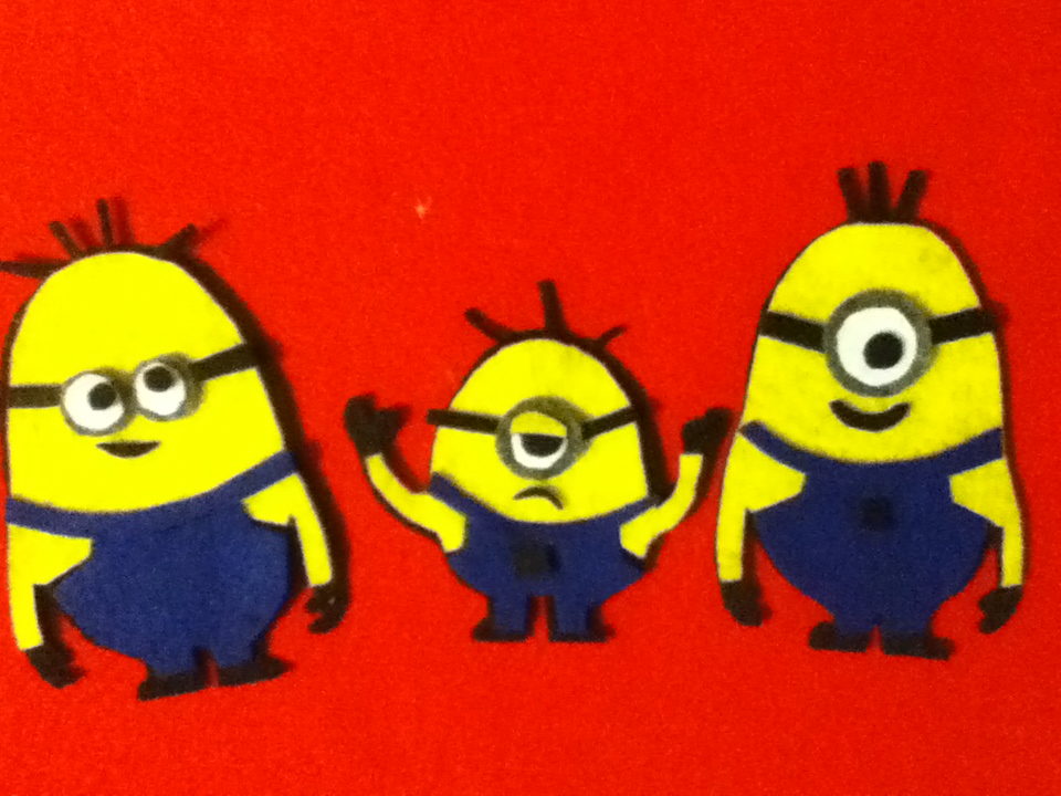 Piper Loves the Library: Minions debut on Flannel Friday!