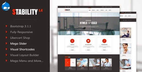 Best New Premium Drupal Theme 2015 Stability Drupal 7 theme